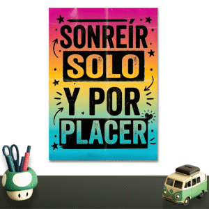 Sonreír solo y por placer